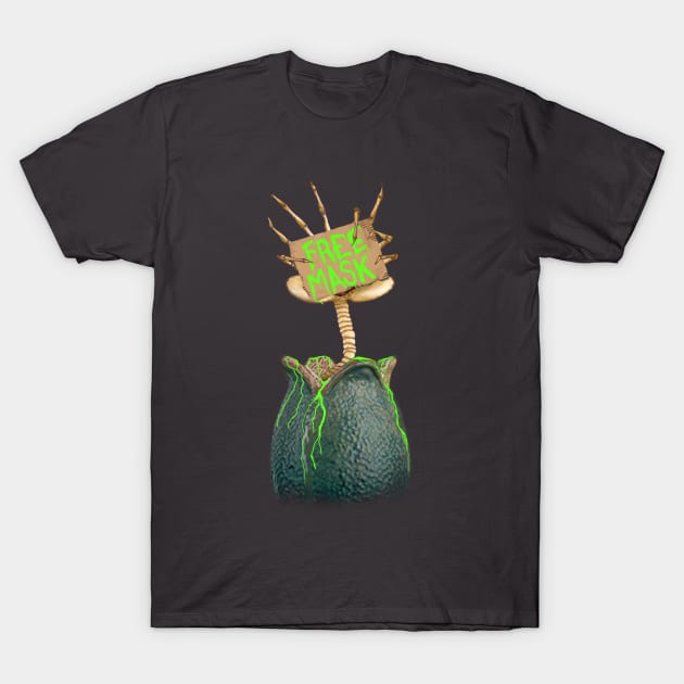 Face Hugger Free Mask T-Shirt by DistractedGeek